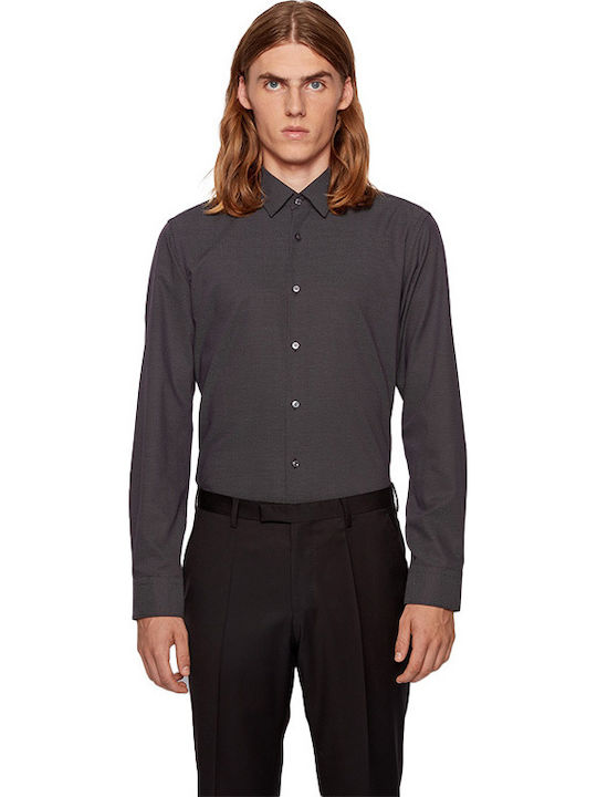 Hugo Boss Men's Shirt Long Sleeve Cotton Black