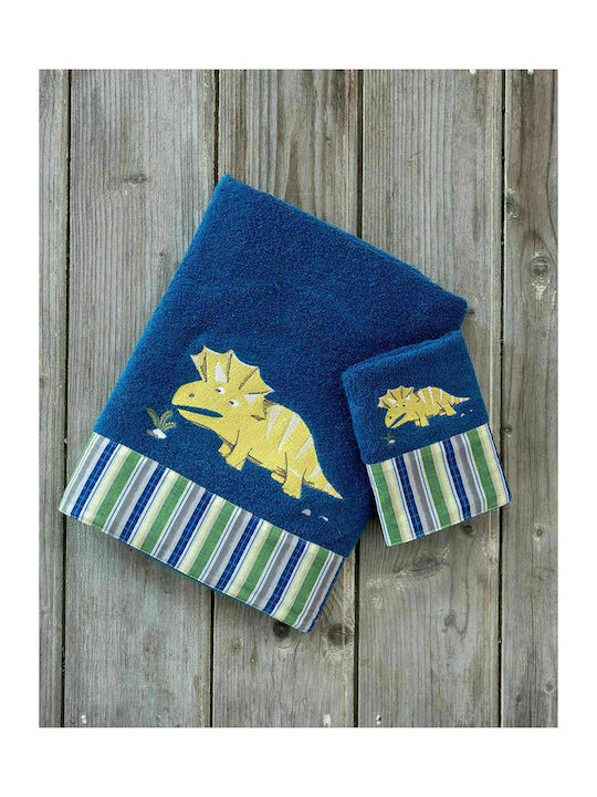 Nima Set of baby towels 2pcs Dino Park Blue 24205