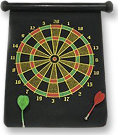 ToyMarkt Magnetisches Ziel beidseitig 35cm mit 2 Magneten Set mit Ziel & Darts