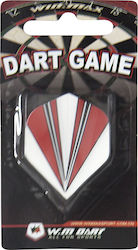 Win Max Dartboard Feathers for Darts Φτερά Φαρδιά για Βελάκια με Τύπωμα 3τμχ 3pcs 49174