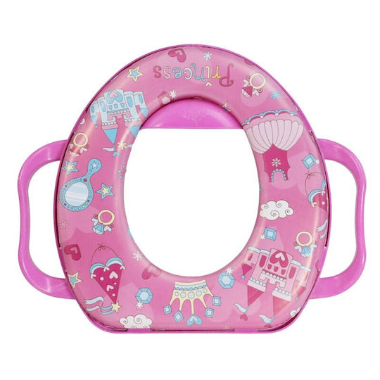 Viosarp Maltex Kleinkinder-Toilettensitz Rosa mit Griffen & Mit abnehmbarem Kissen