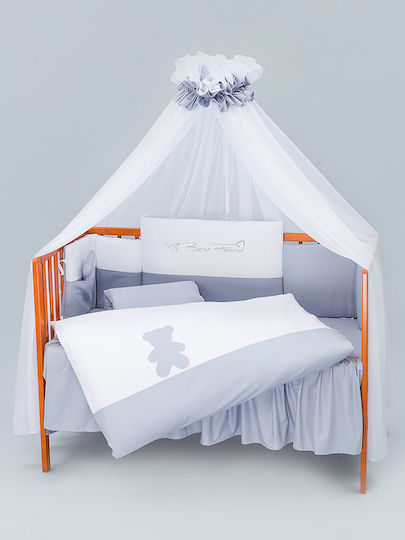 Tuttolina Set Für Krippe Bear Gray 7Stück