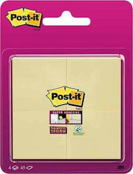 3M Aufkleber Notizblöcke in Würfel Gelbe 4,7x4,7cm Set 4 Stück Post-it