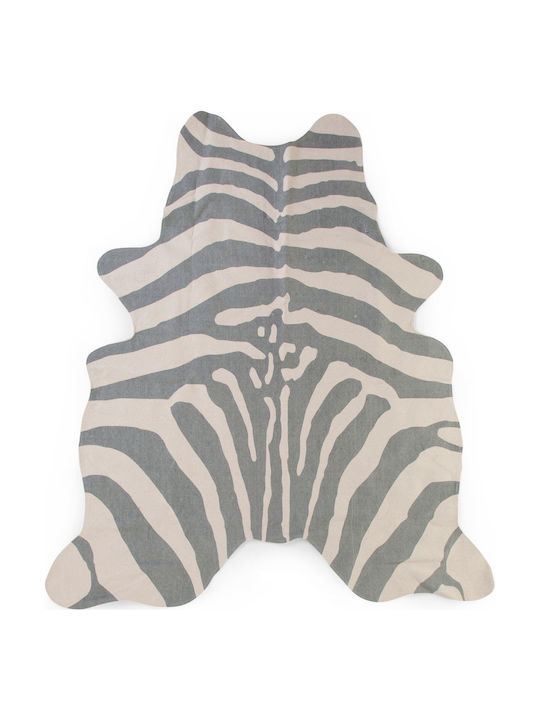 Childhome Παιδικό Χαλί Βαμβακερό 145x160cm Zebra Grey