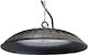 Universe Commercial Bell Light 150W Cool White 18000lm with Built-in LED Black Ø36xH14cm