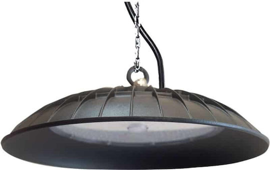 Universe Commercial Bell Light 150W Cool White 18000lm with Built-in LED Black Ø36xH14cm