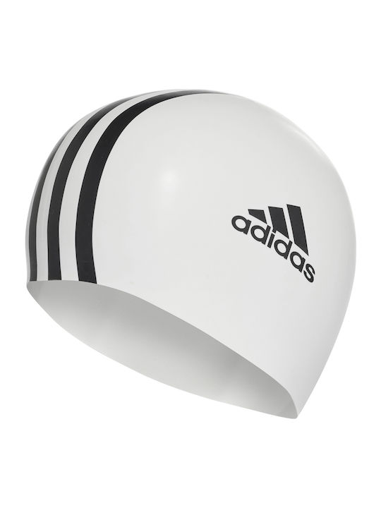adidas 3-Stripes Silicone Adults Swimming Cap W...