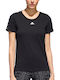 Adidas Essentials Tape Women's Athletic Cotton Blouse Short Sleeve Black