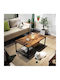 Rectangular Central Coffee Table Wooden Brown M106.2xW60.2xH45cm