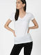 Emporio Armani Women's T-shirt with V Neckline White