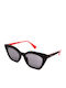 Max & Co Women's Sunglasses with Black Plastic Frame and Black Lens MO0002 01A
