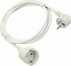 Eurolamp Extension Cable Cord 3 x 1.5mm²/2m White