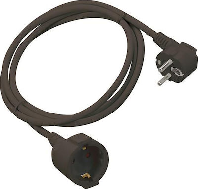 Eurolamp Extension Cable Cord 3x1.5mm²/3m Black