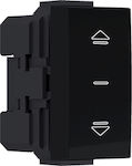 Aca Modys Recessed Wall Switch Commands One-Way without Frame Black