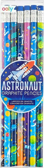 Ooly Astronaut Pencil HB Set with Eraser 12pcs