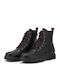 Clover Leather Kids Boots with Laces Black