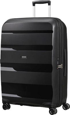 American Tourister Bon Air Dlx Cabin Travel Suitcase Hard Black with 4 Wheels Height 55cm.