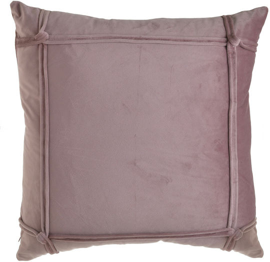 Inart Velvet Pink Sofa Cushion 45x45cm