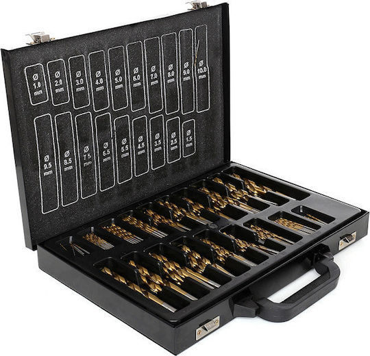 Tagred Set Burghie Titan HSS-TIN Set 170 Burghie HSS Titan pentru Metal και Lemn