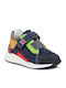 201356 Παιδικά Sneakers High Ανατομικά με Σκρατς Navy Μπλε