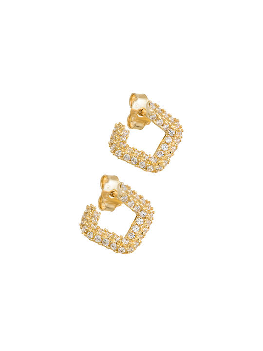 Earring Gold 14K Cube