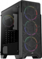 Aerocool Ore Tempered Glass v1 Gaming Midi Tower Computer Case Black