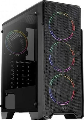 Aerocool Ore Tempered Glass v1 Jocuri Middle Tower Cutie de calculator Negru