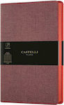 Castelli Harris Notebook A6 Ruled with Elastic Red