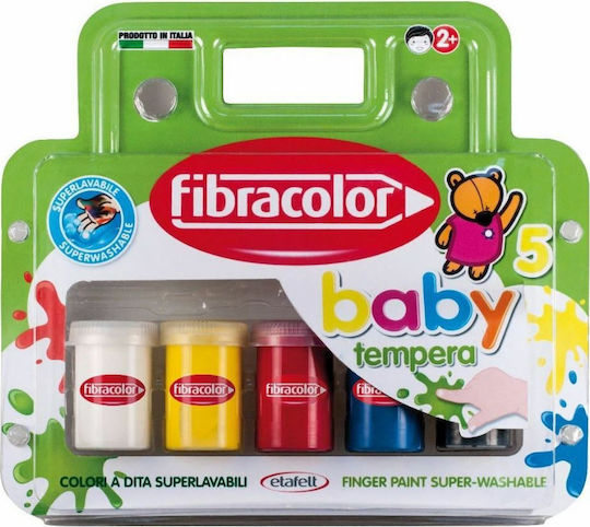 Fibracolor Baby Tempera 2+ Finger Paints Set 25ml 5pcs