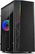 Inter-Tech B-02 RGB Gaming Midi Tower Computer Case with Window Panel Black