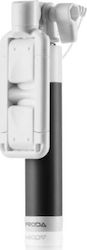 Remax Proda P6 Baston pentru selfie cu Cablu de 3,5 mm Negru