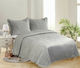 Silk Fashion Λαχούρι Set Coverlet Queen Size Cotton Light Grey 220x240cm 3pcs