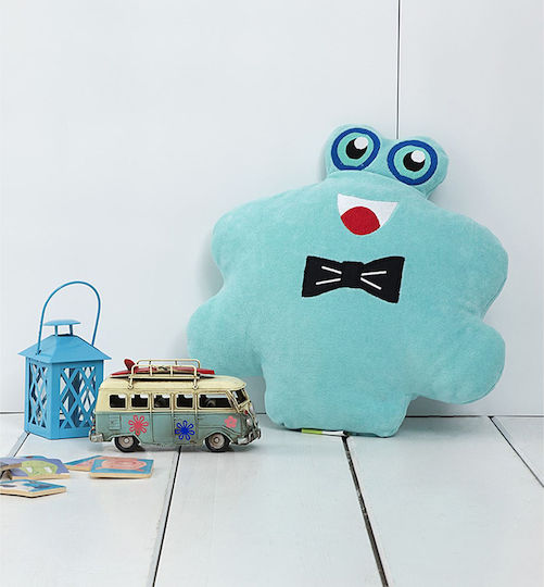 Nima Pernă Decorativă pentru Pătuț Monster Turcoaz 40x35cm