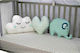 Bebe Stars Crib Pillows Decorative "Elephant" Green 3pcs