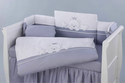 Tuttolina Baby Crib Bedding Set Royal 7pcs Gray