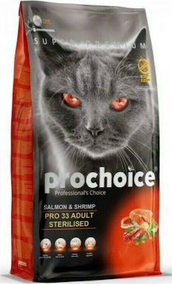 Prochoice Pro 33 Sterilised Dry Food for Adult Neutered Cats with Salmon 2kg