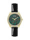 Guess Ziggy Watch with Leather Strap Black