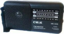 CMiK MK-609 Retro Tabletop Radio Battery Black