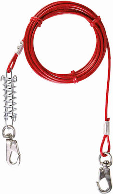 Trixie Dog Leash/Lead Συρματόσχοινο Σκύλου με Πλαστική Επένδυση 8m to 50kg in Silver color 8m up to 50kg 2292