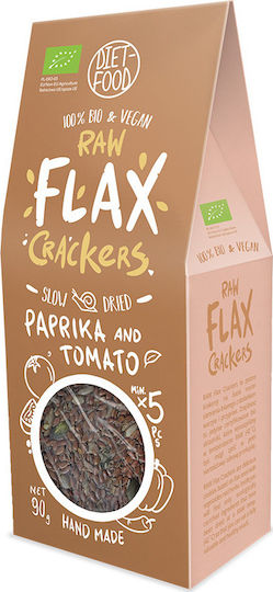 Diet-Food Биологични крекери Flax с вкус Домат 90гр