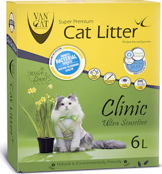 Van Cat Clinic Ultra Sensitive Clumping Odour Control Cat Litter 6lt 51038