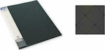 Folder Souple Embossed A4 40F PP Square Black / SP-75040 (Spree)