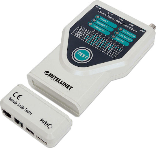 Intellinet 5-in-1 Cable Tester Tester Καλωδίων Δικτύου RJ45 / RJ11 / BNC / USB
