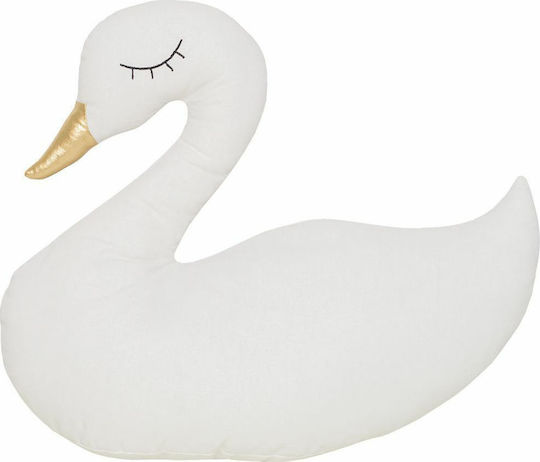 Jabadabado Handmade Crib Decorative Pillow Handmade Swan White 36x30cm