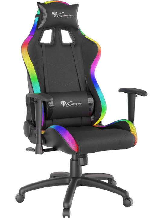 Genesis Trit 500 RGB Καρέκλα Gaming Δερματίνης με RGB Φωτισμό Μαύρη