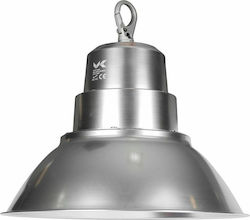 VK Lighting Φωτιστικό Καμπάνα LED 200W Naturweiß 20000lm Gray Ø41xH45cm