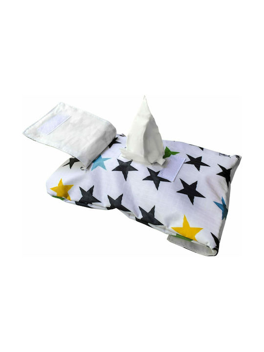 My Bag's Θήκη για Μωρομάντηλα "Stars" Λευκή 16.5x23cm