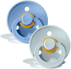 Bibs Colour Pacifiers Rubber Sky Blue / Baby Blue for 0-6 Months 2 pcs
