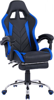 HomeMarkt HM1156.08 Gaming Stuhl mit Fußstütze Blau