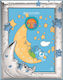 Slevori Moon Baby Kids Picture Frame Silver Blue 13x18cm